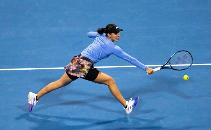 Jessica Pegula in match vs Iga