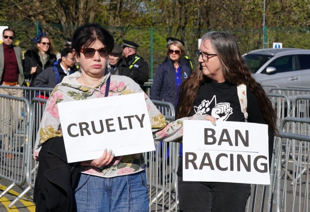 Grand National Protests By Animal Rights Activists Lead to Arrest 1 Grand National Protests