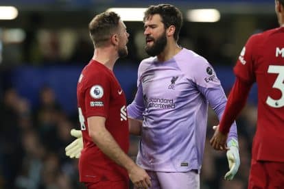 Henderson Row with Alisson Stems from Liverpool ‘Frustration’ with Recent Results
