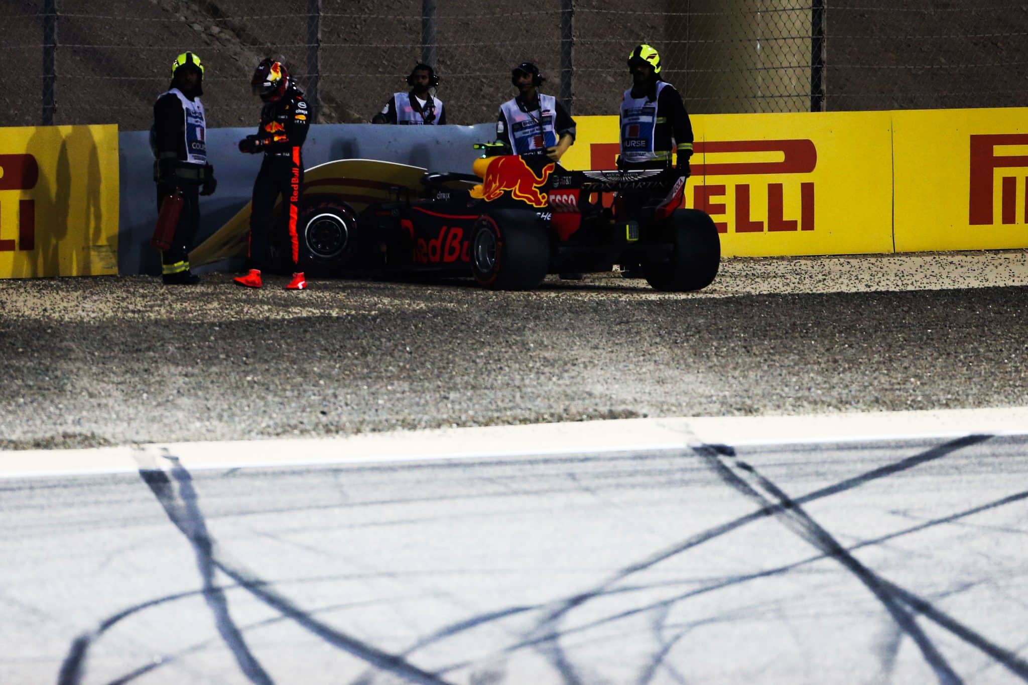 Learning from mistakes - The six-race stretch that changed Max Verstappen 1 Max Verstappen exits his car after crashing during qualifying for the 2018 Bahrain GP.