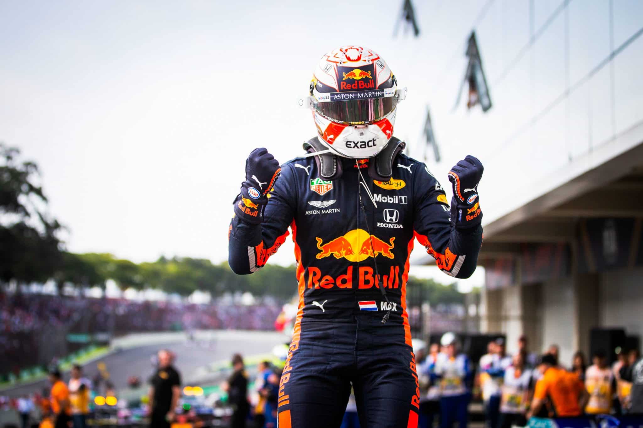 Learning from mistakes - The six-race stretch that changed Max Verstappen 4 Max Verstappen celebrates winning the 2019 Brazilian Grand Prix.