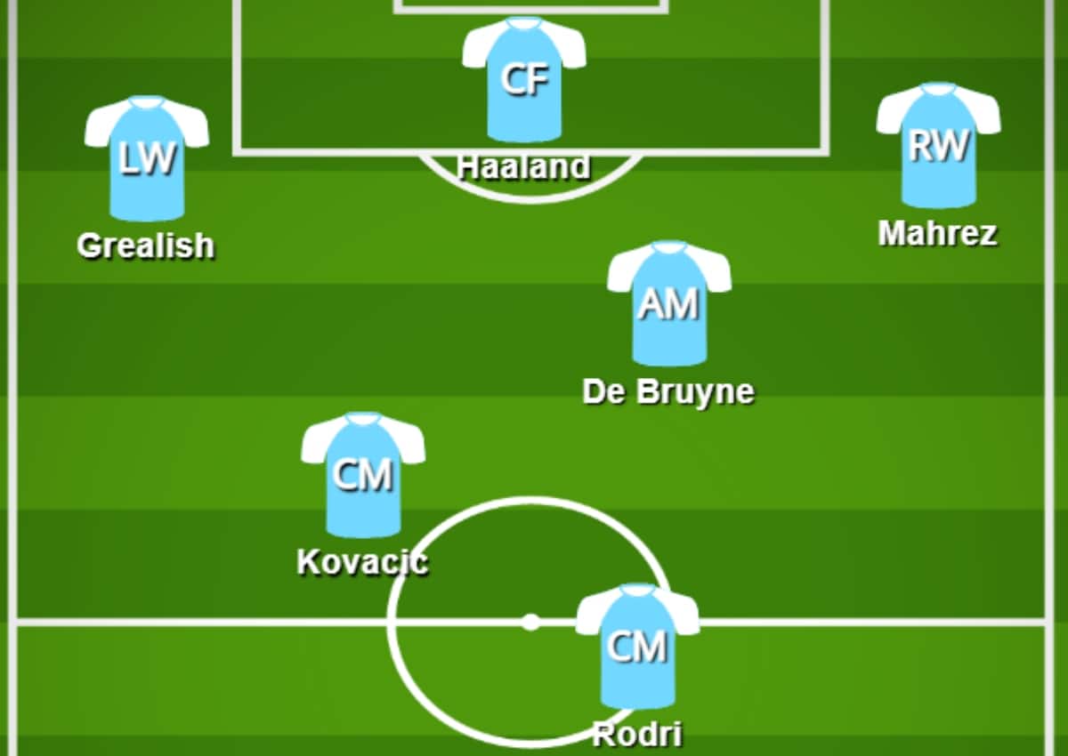 Manchester City Latest: How Manchester City could line up with Mateo Kovacić 2 kovacic in midfield