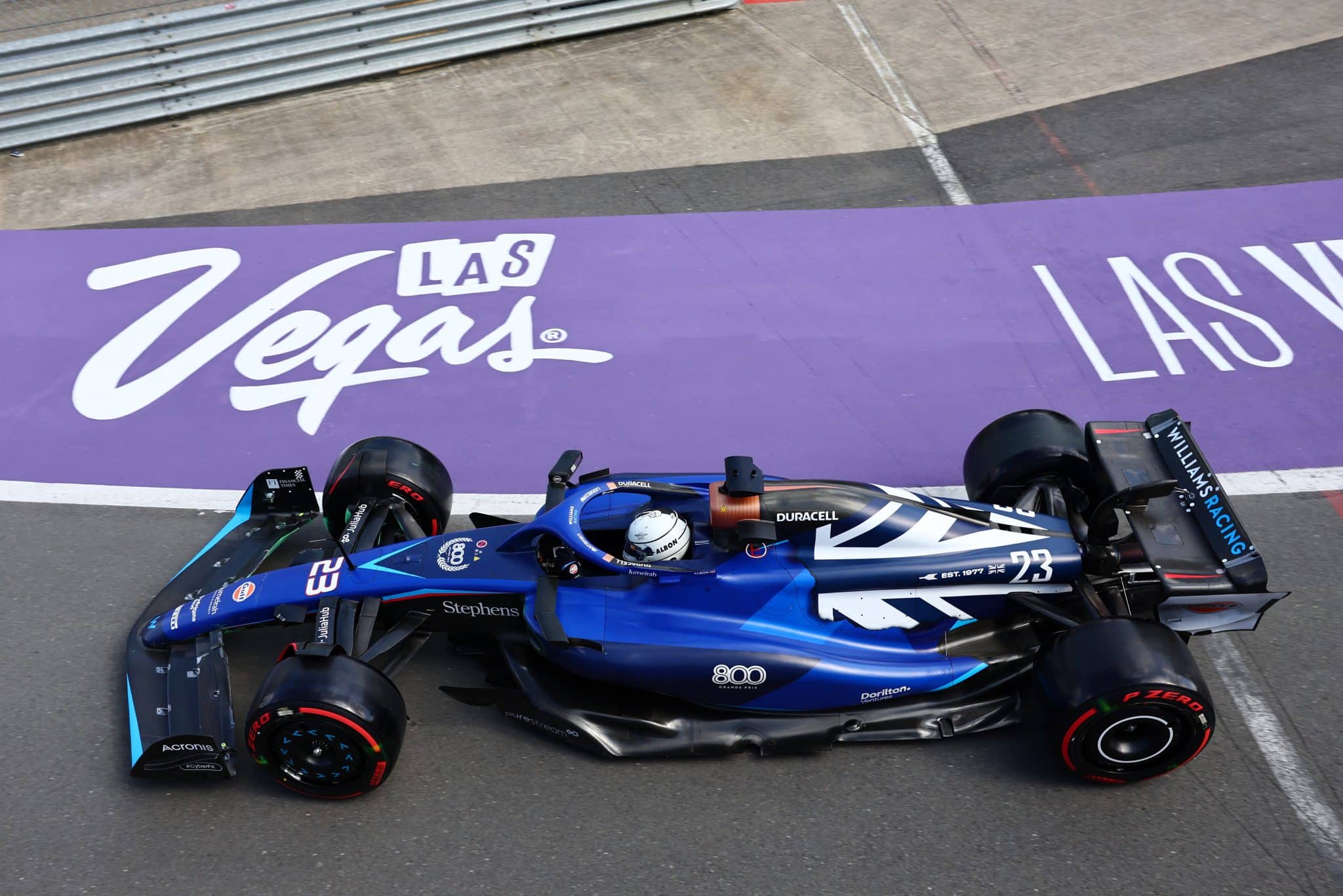 Alex Albon exits the pitlane at Silverstone