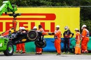 Sergio Perez crashes at Hungarian Grand Prix Practice