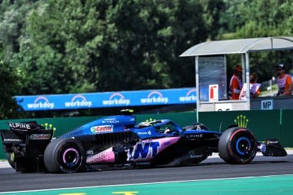 Hungarian GP Crash – Both Alpine drivers retire at the start