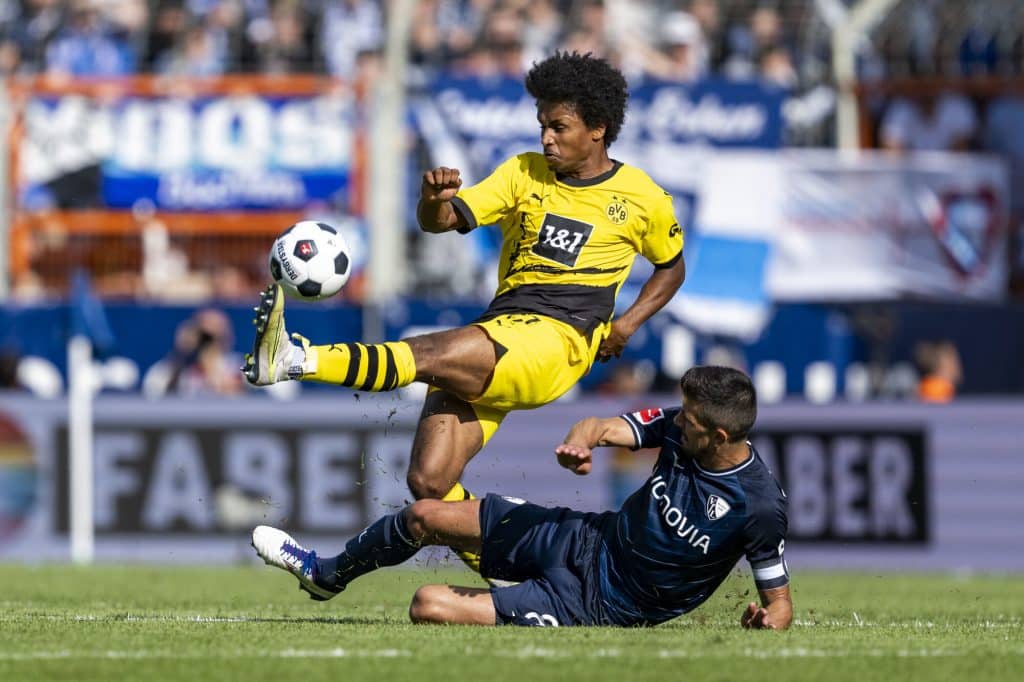 How and where to watch Borussia Dortmund vs Heidenheim on TV and live stream 1 Dortmund's Karim Adeyemi (l) and Bochum's Anthony Losilla