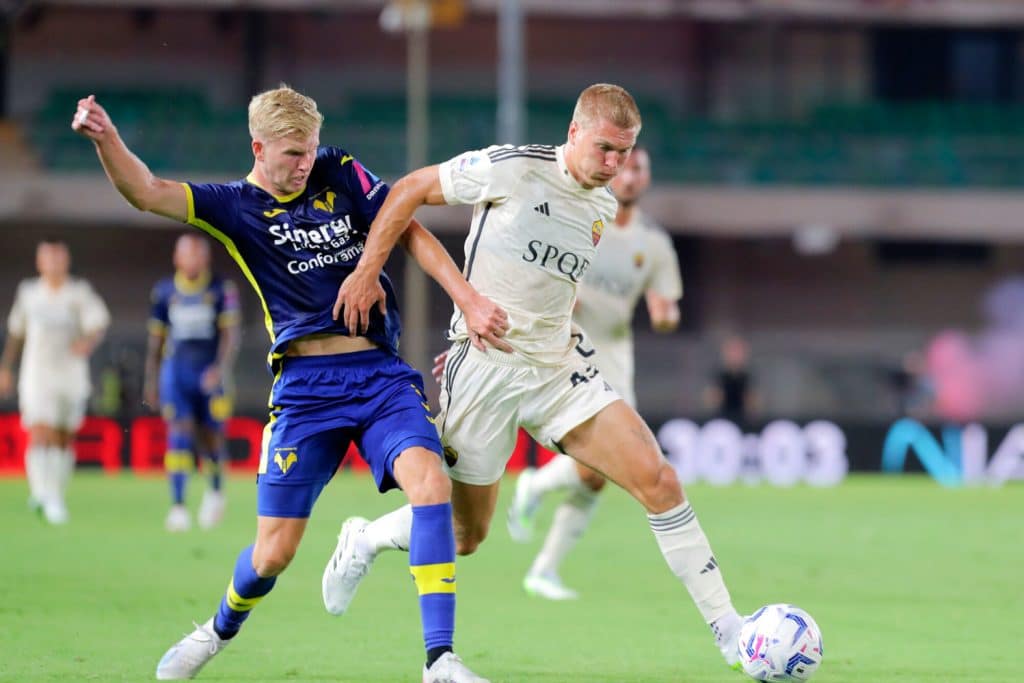 How and where to watch Roma vs AC Milan on TV and live stream 2 Rasmus Kristensen (AS Roma);Josh Doig (Hellas Verona)