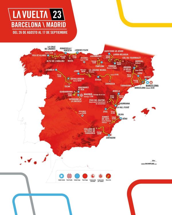 La Vuelta map 2023