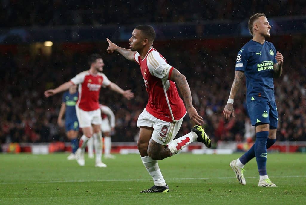 Arsenal vs PSV player ratings: Arteta hits Bosz for four on UCL return 2 The Arsenal vs PSV player ratings rate Gabriel Jesus highly