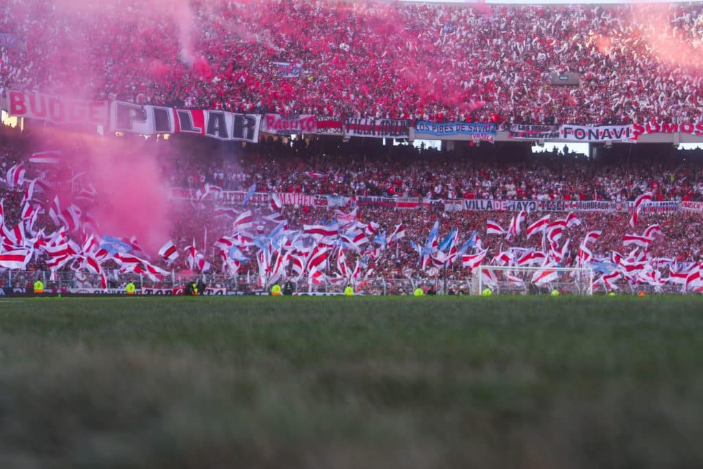 River Plate supporters in the most recent superclásico versus Boca Juniors