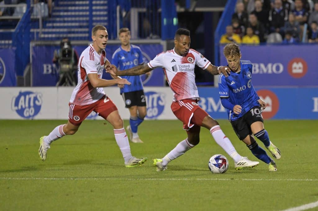 New England Revolution midfielder Mark-Anthony Kaye 