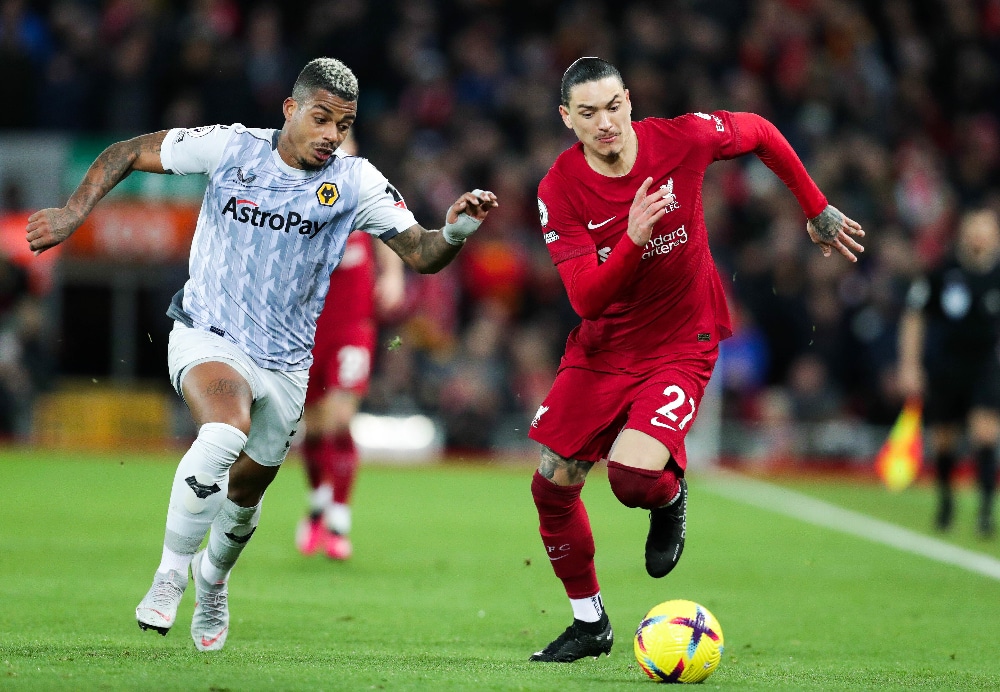 Wolves against Liverpool