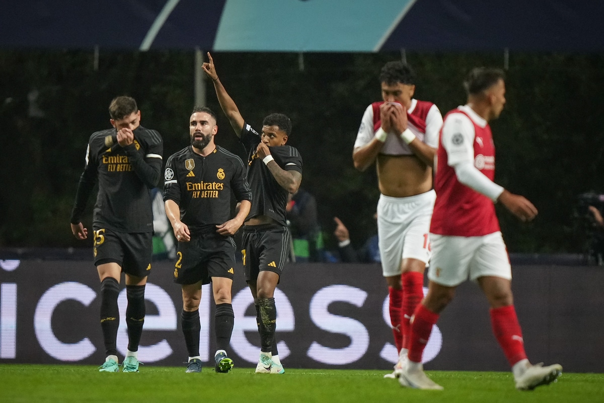 Braga 1-2 Real Madrid player ratings: Vinicius stars as Los Blancos make it 3 wins from 3 4 Rodrygo vs Braga